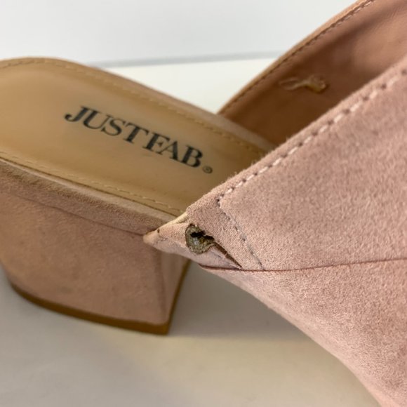 JustFab Blush Pink Minna Heeled Mule - Picture 10 of 10